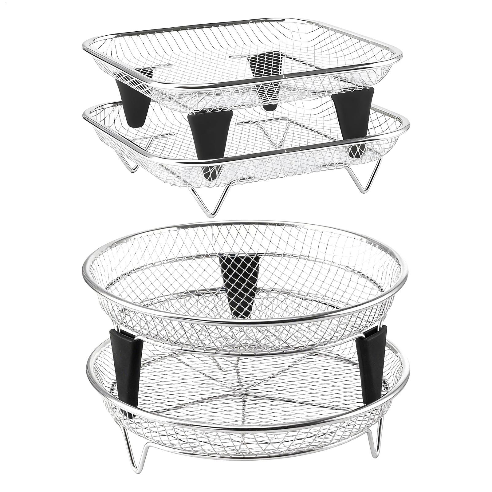 Kitchen Gadgets Air Fryer - Air Fryer Basket Stainless Steel Stackable