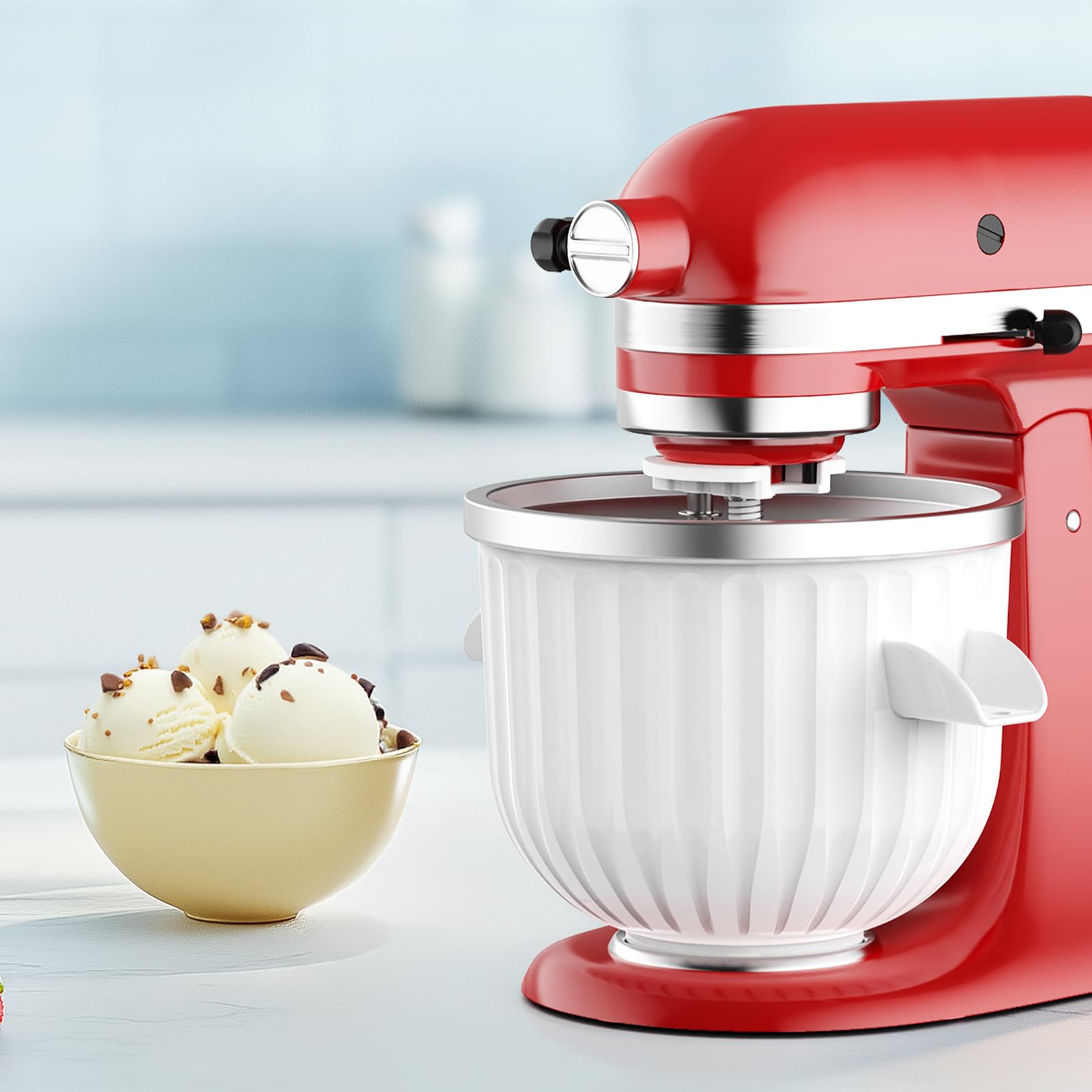 Kitchen Gadgets Mixer - 2 Quart Ice Cream Maker Attachment