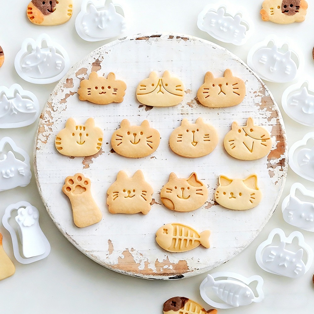 Kitchen Hanging Gadgets - Cute Kitten DIY Stamp Cookie Cutters