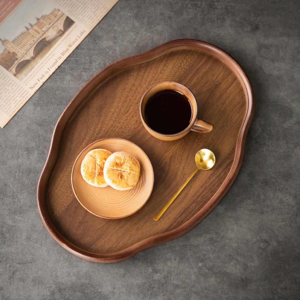 Kitchen Gadgets Vintage - Irregular Shape Bamboo Decorative Serving Tray