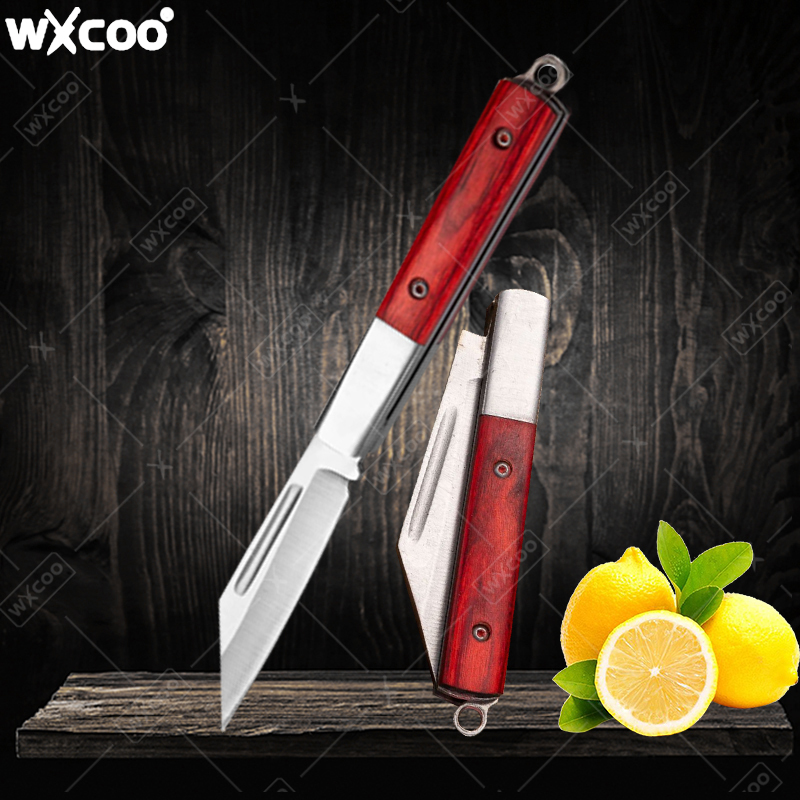 Kitchen Handy Gadgets - Stainless Steel Pocket Knife Rosewood Handle