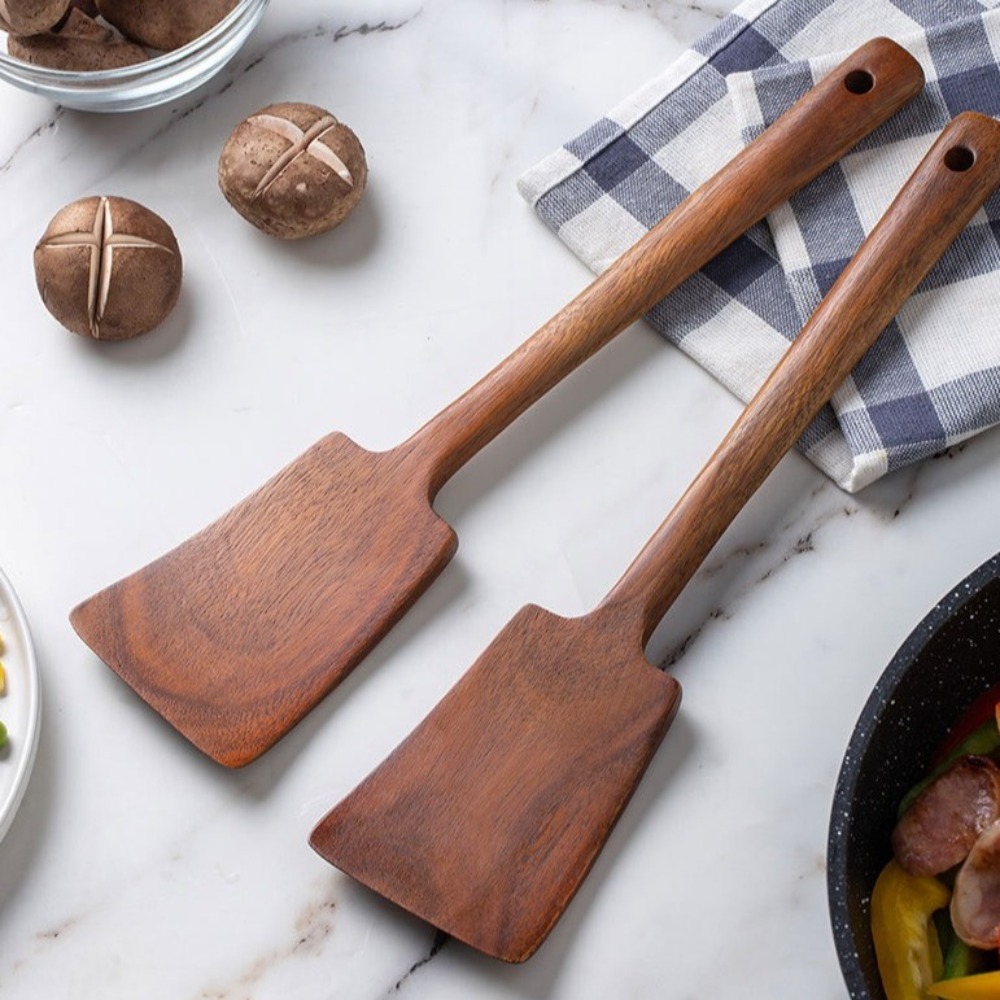 Kitchen Gadgets Under 100 - 34cm Solid Wood Cooking Spatula Turners