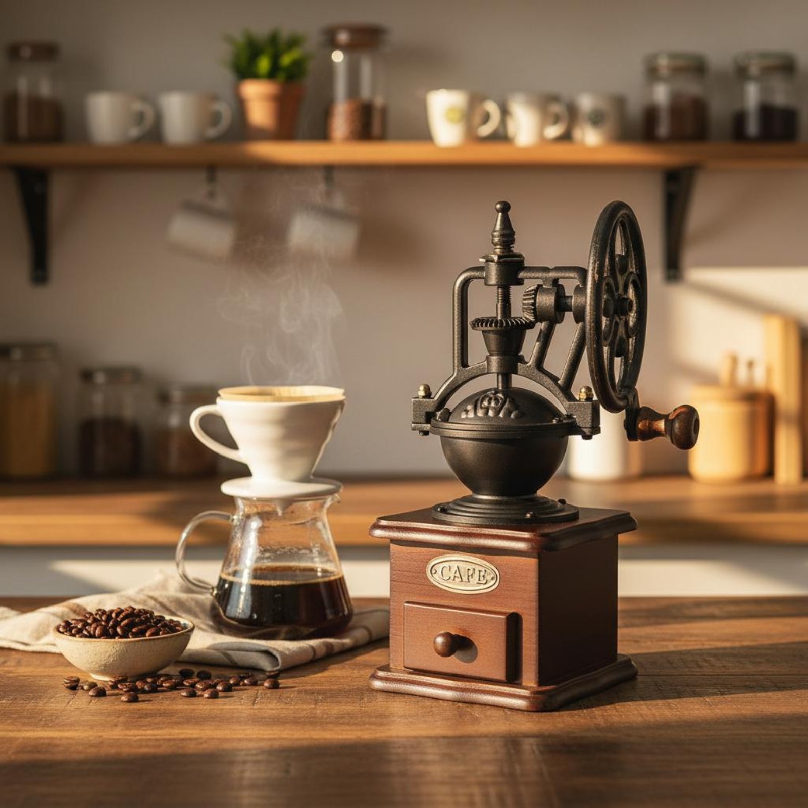 Manual Amusement Wheel Coffee  - Kitchen Gadgets Vintage 评论和价格