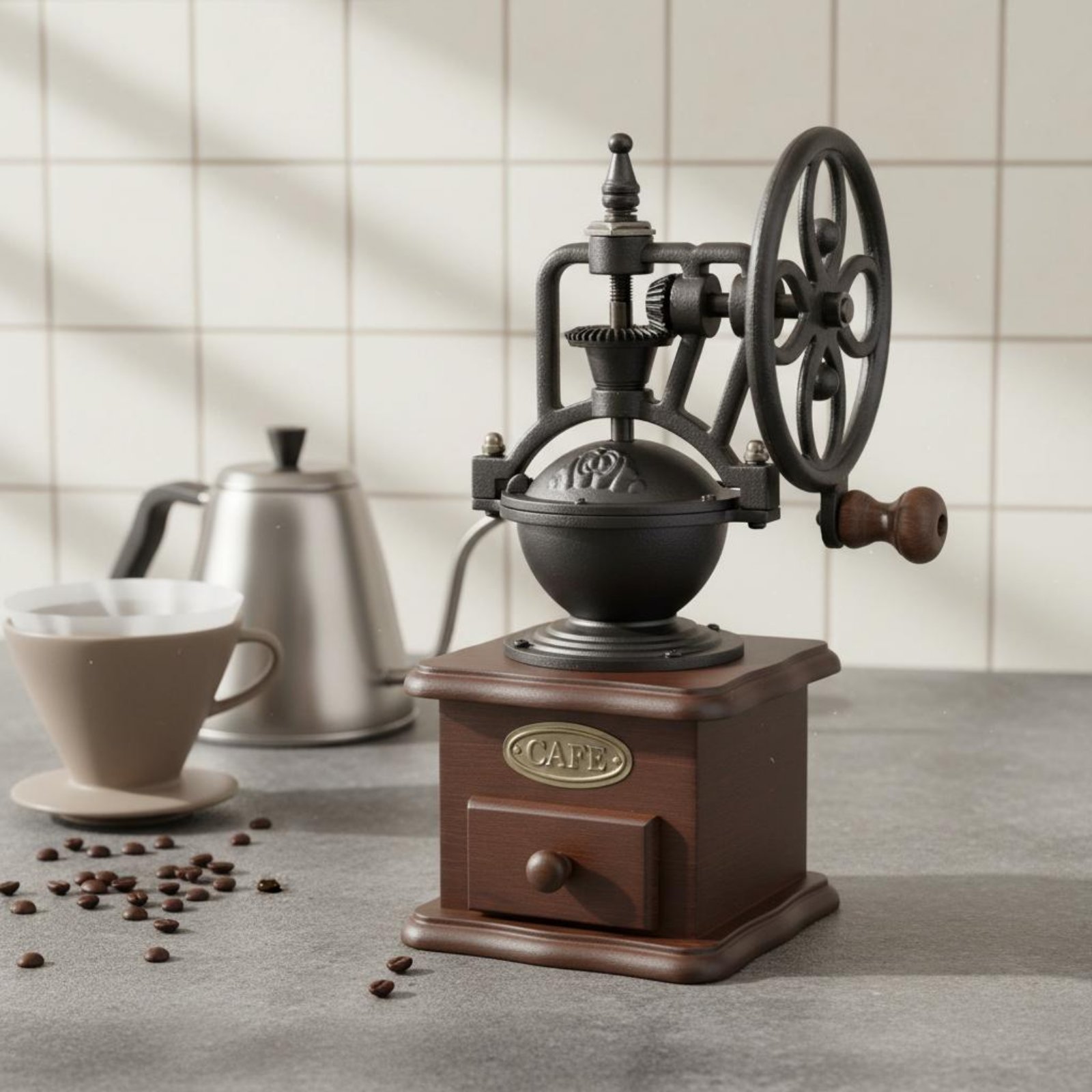 Manual Amusement Wheel Coffee  - Kitchen Gadgets Vintage 评论和价格