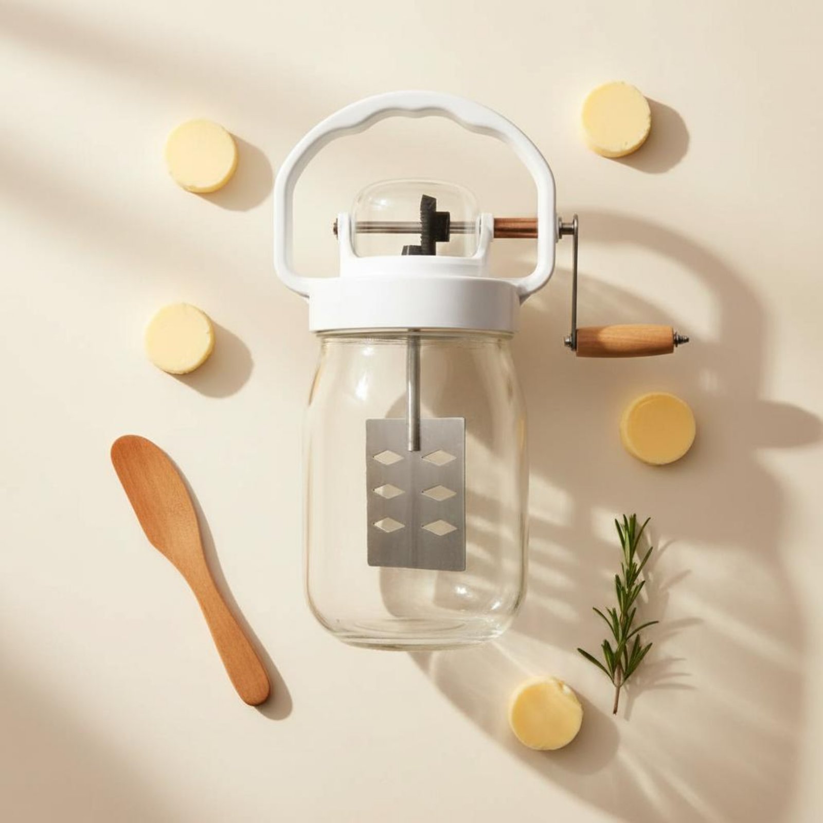 Hand Crank Butter Churner Manu - Kitchen Gadgets Mixer 评论和价格