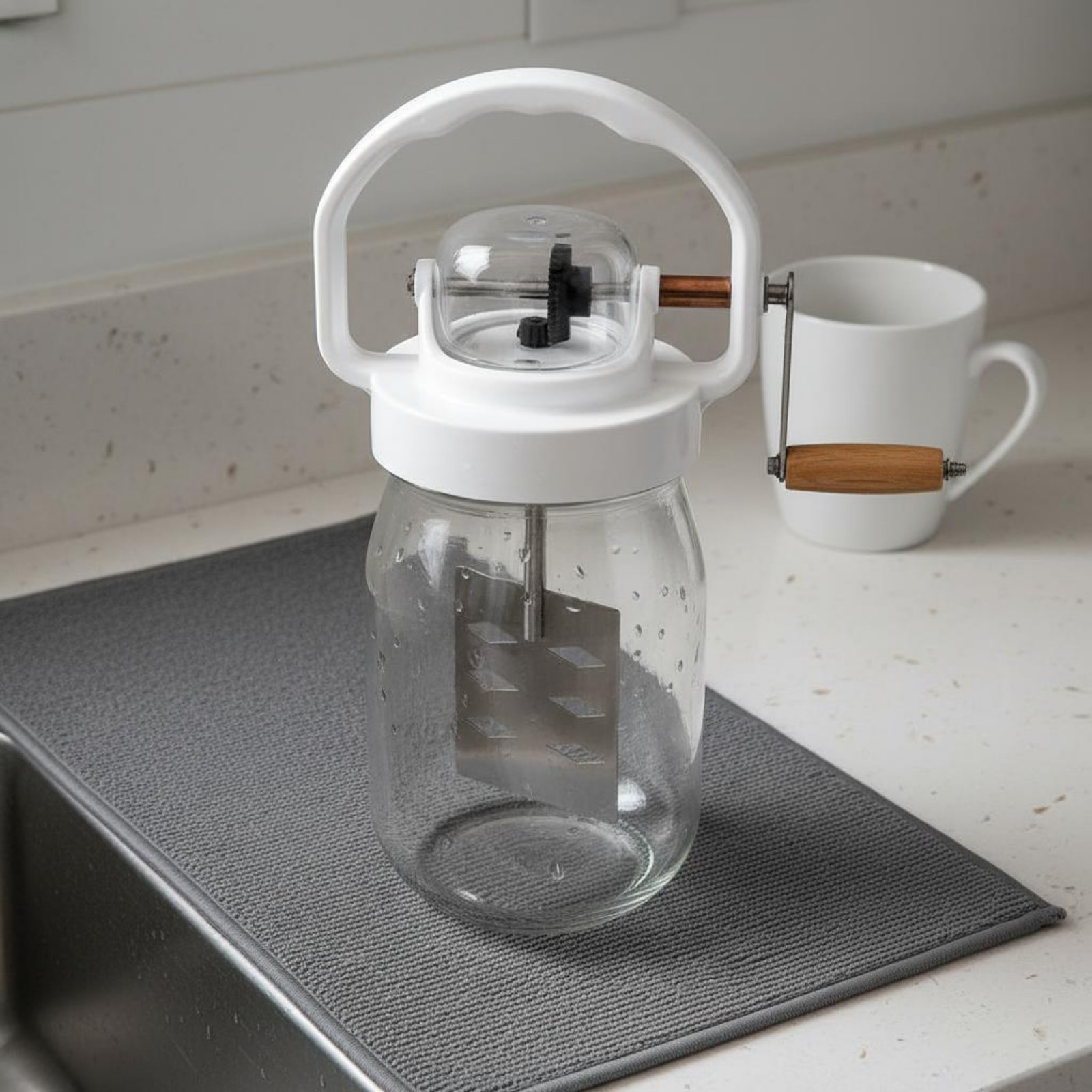 Hand Crank Butter Churner Manu - Kitchen Gadgets Mixer 评论和价格
