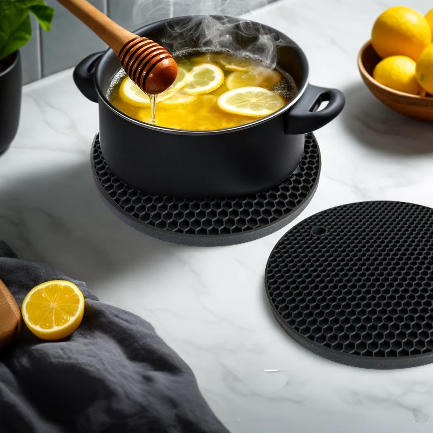 Silicone Trivet Mats Heat Resi - Kitchen Gadgets Jar Openers 评论和价格