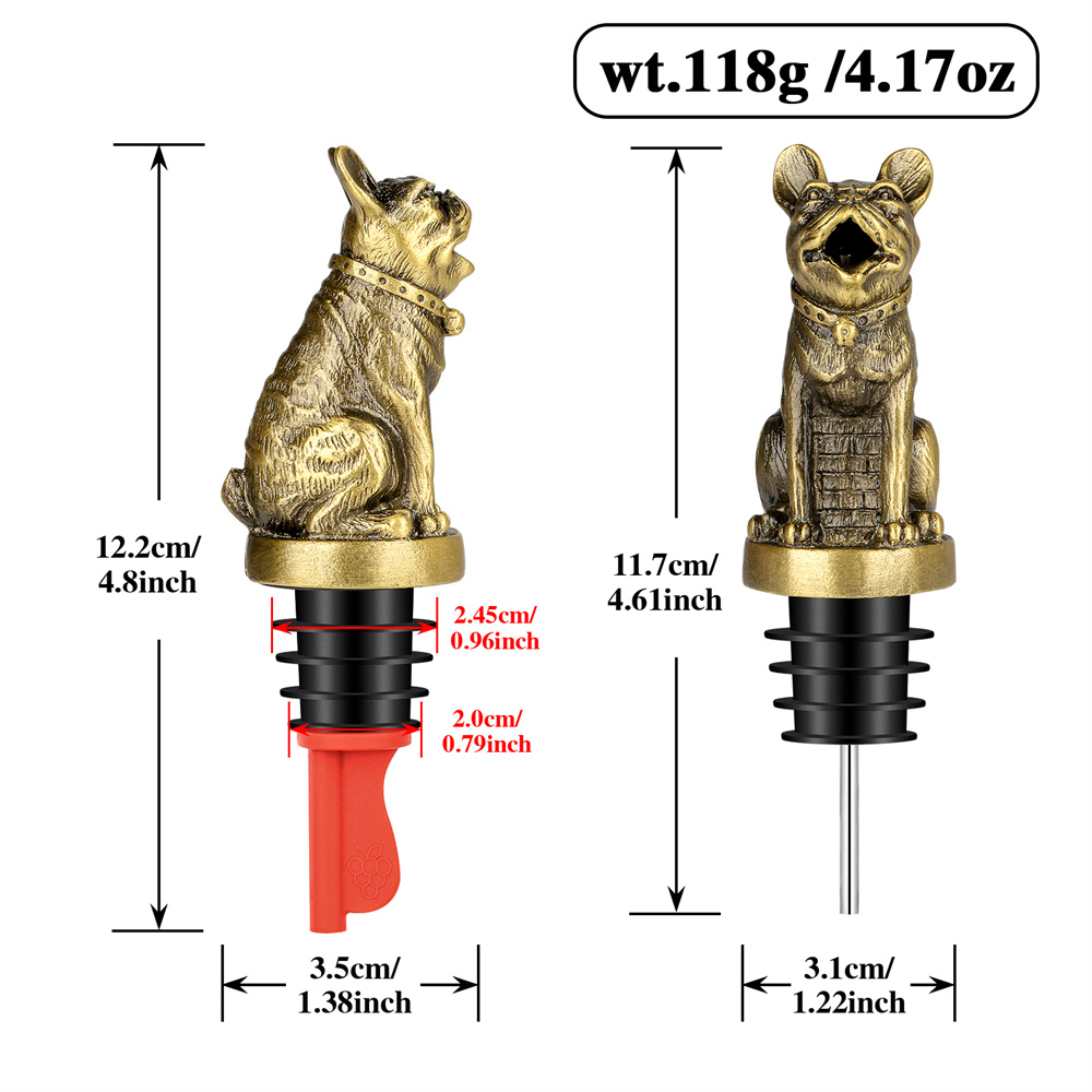 Cute French Bulldog Wine Pouer - Kitchen Handy Gadgets 评论和价格