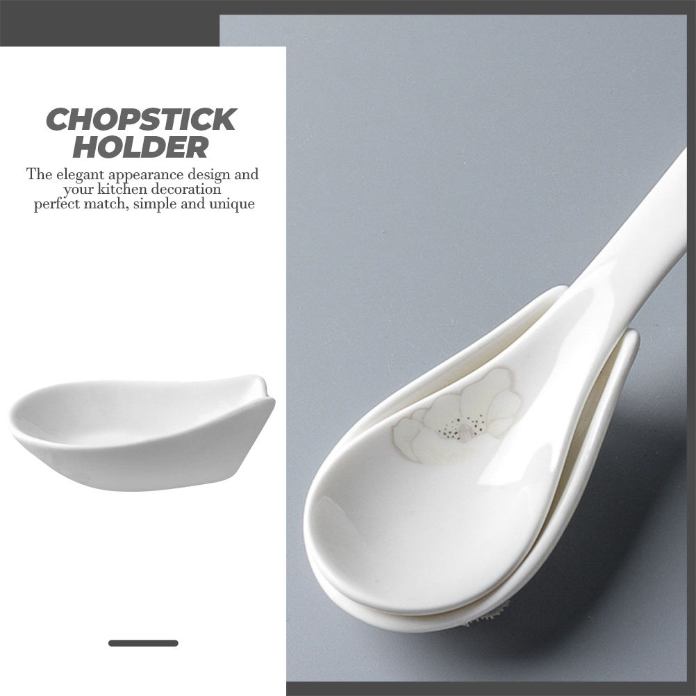 4Pcs Ceramic Spoon Rest Spoon  - Kitchen Gadgets You Must Have 评论和价格