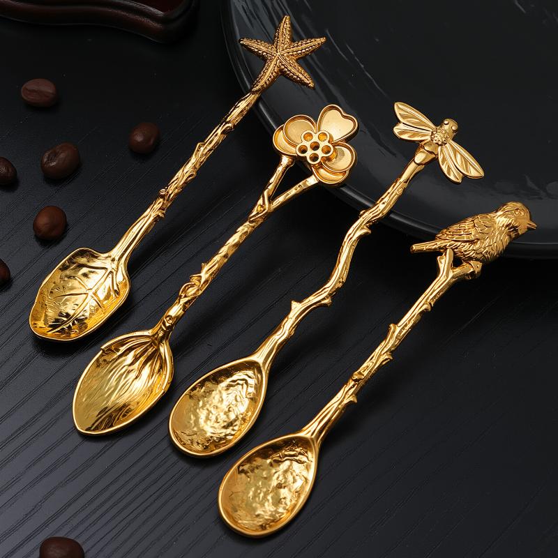 1Pc Metal Dessert Coffee Spoon - Kitchen Gadgets Vintage 评论和价格